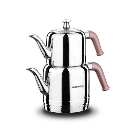 سرویس کتری و قوری کرکماز مدل A189 RIVA ا korkmaz a189 riva kettle and teapot service